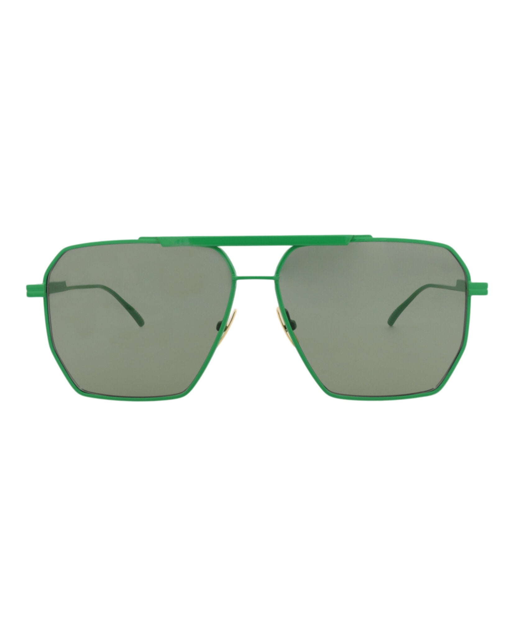 Bottega Veneta Mens Aviator Green Green Green Fashion Designer Eyewear