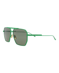 Bottega Veneta Mens Aviator Green Green Green Fashion Designer Eyewear