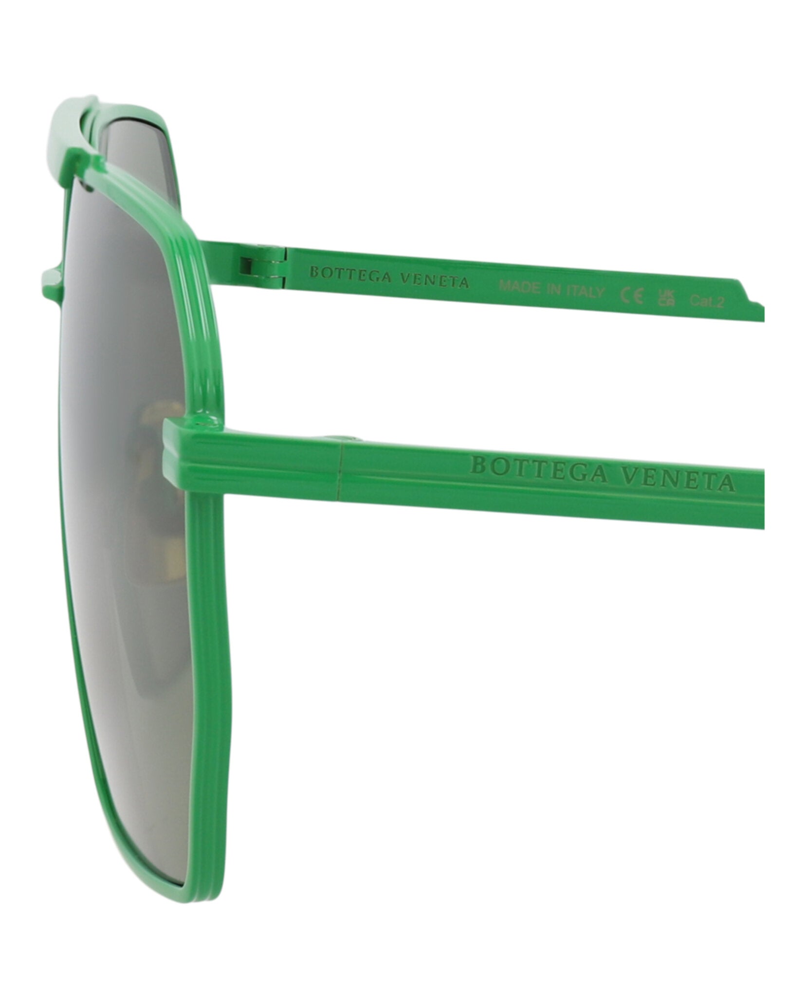 Bottega Veneta Mens Aviator Green Green Green Fashion Designer Eyewear