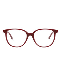 Bottega Veneta Womens Round/Oval Burgundy Burgundy Transparent Fashion Designer Eyewear