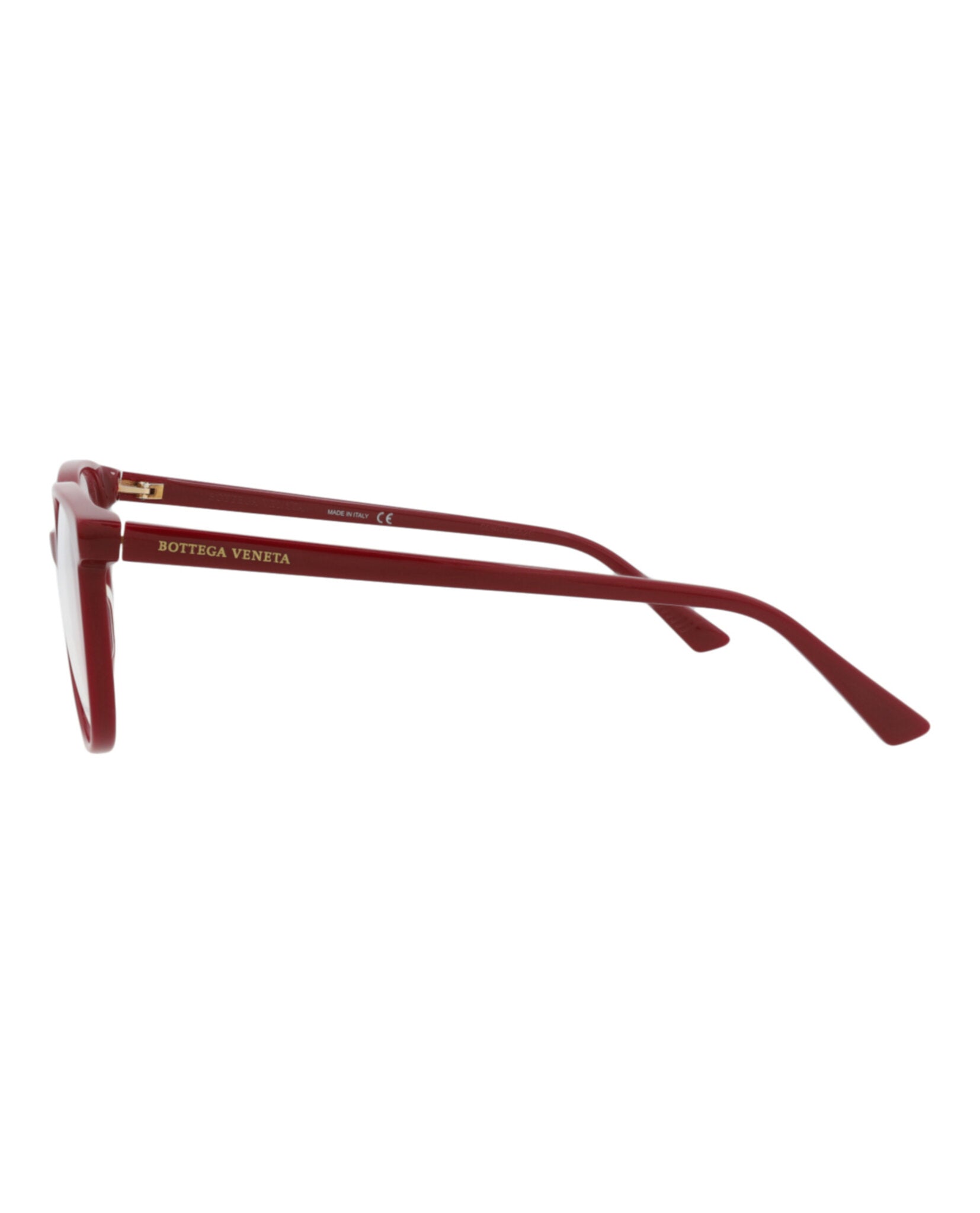 Bottega Veneta Womens Round/Oval Burgundy Burgundy Transparent Fashion Designer Eyewear