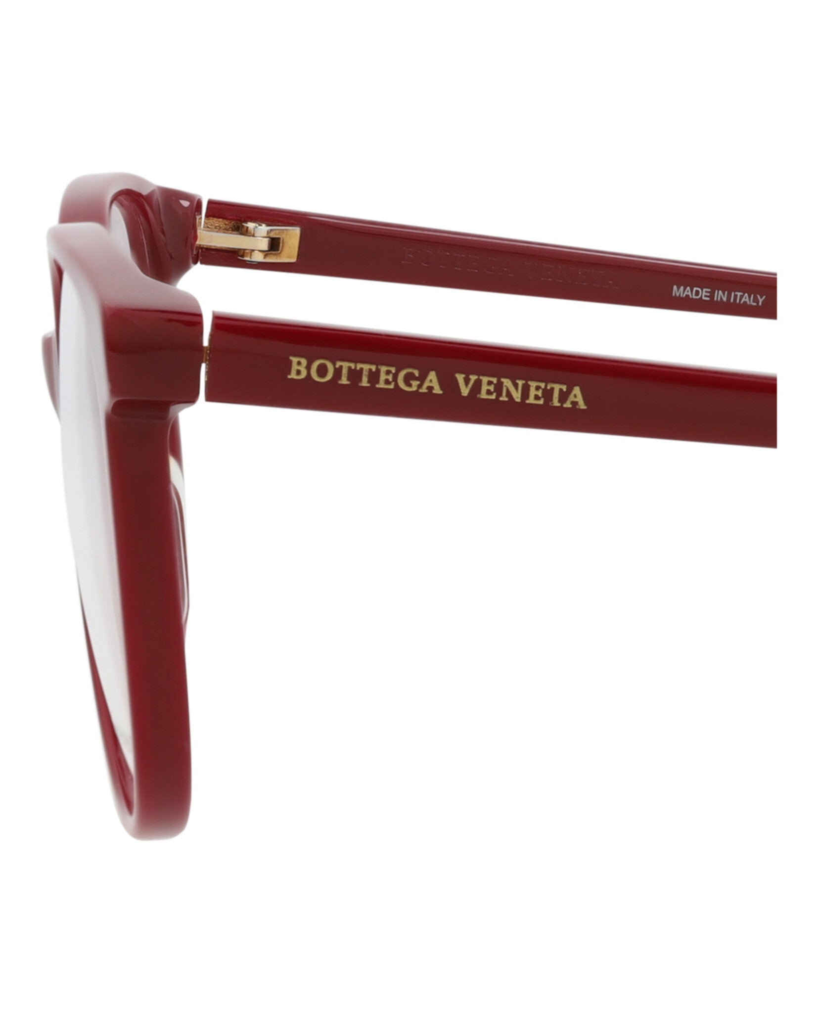 Bottega Veneta Womens Round/Oval Burgundy Burgundy Transparent Fashion Designer Eyewear