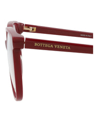 Bottega Veneta Womens Round/Oval Burgundy Burgundy Transparent Fashion Designer Eyewear