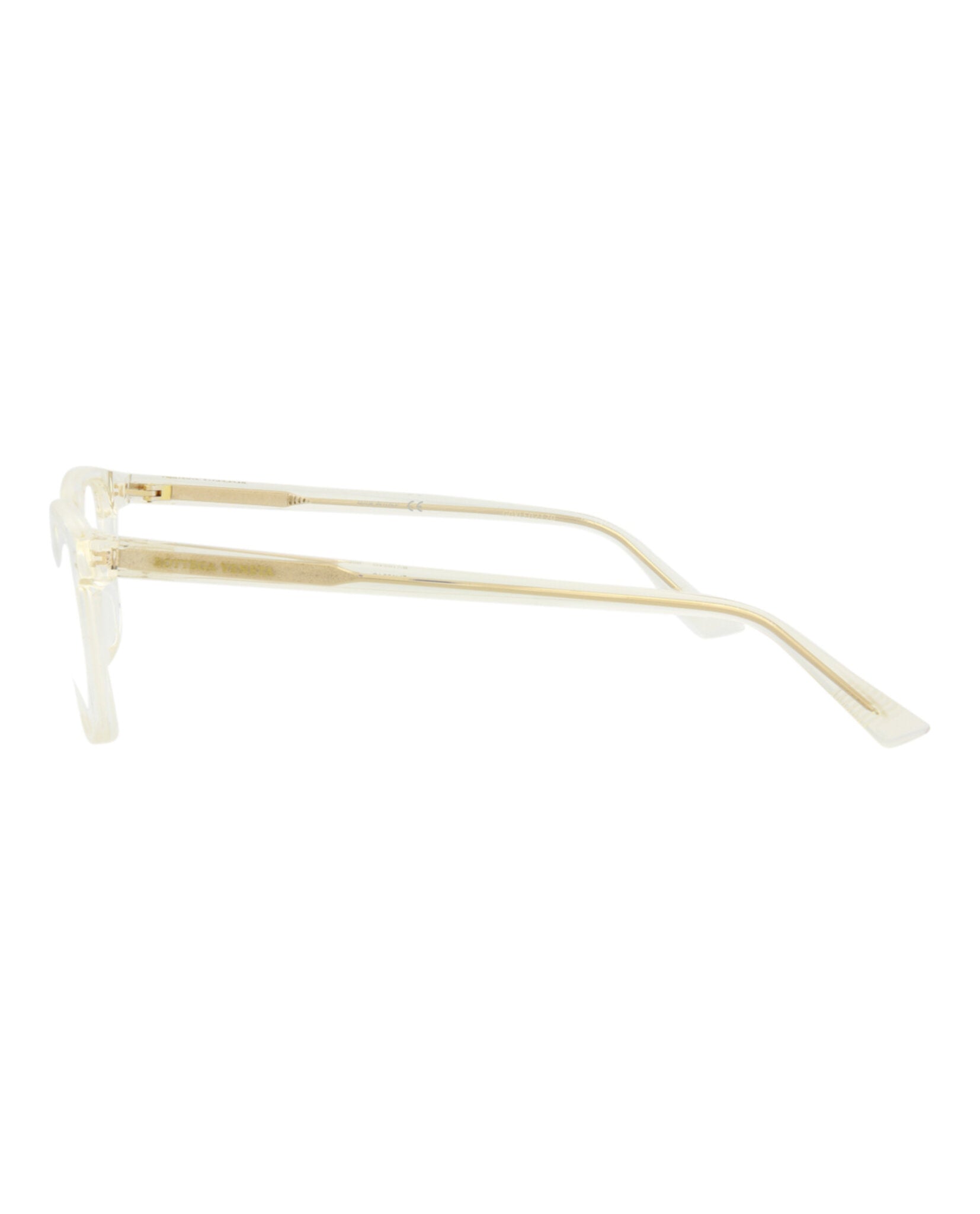 Bottega Veneta Bottega Veneta Mens Square/Rectangle Beige Beige Transparent Fashion Designer Eyewear