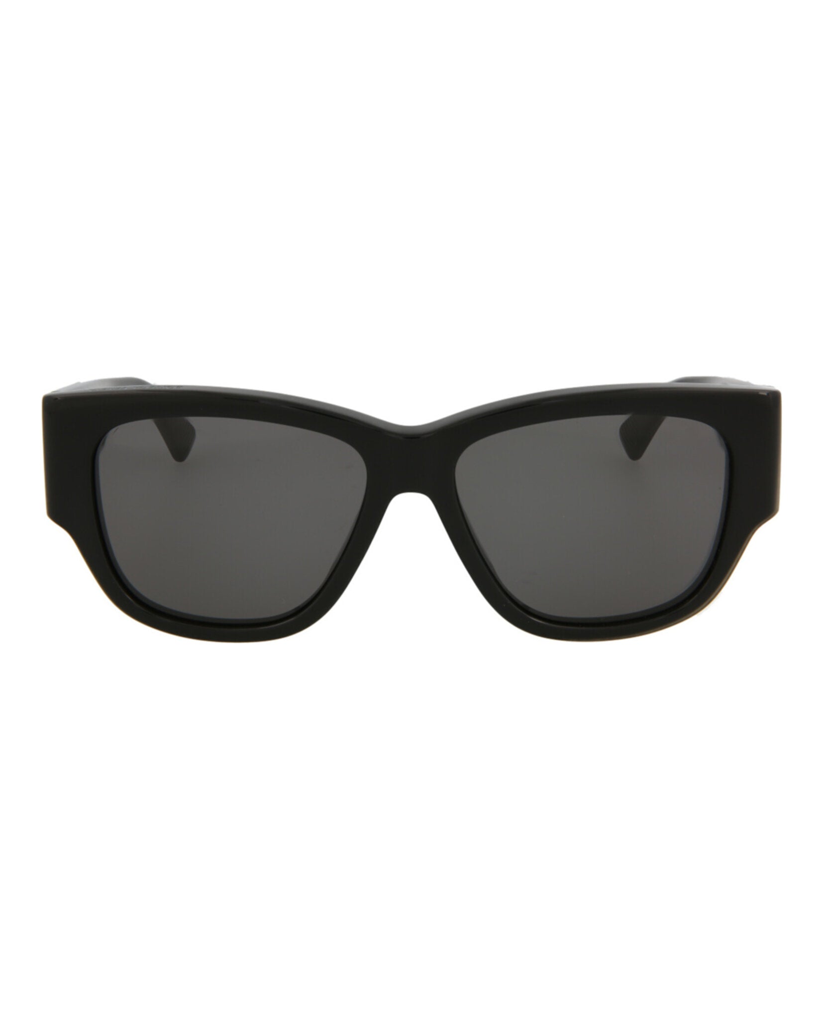 Bottega Veneta Womens Square/Rectangle Black Black Grey Fashion Designer Eyewear