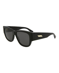 Bottega Veneta Womens Square/Rectangle Black Black Grey Fashion Designer Eyewear