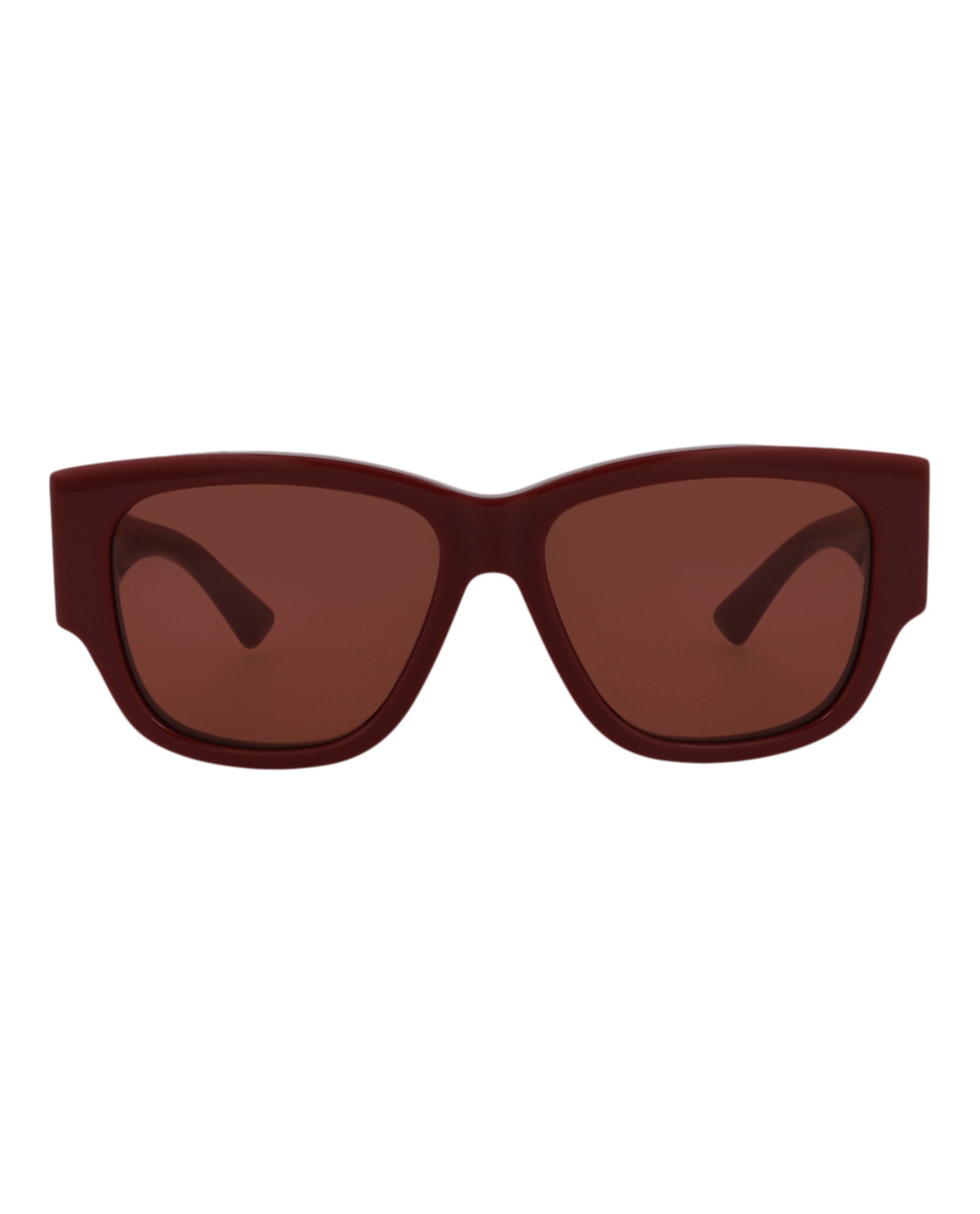 Bottega Veneta Womens Square/Rectangle Burgundy Burgundy Red Fashion Designer Eyewear