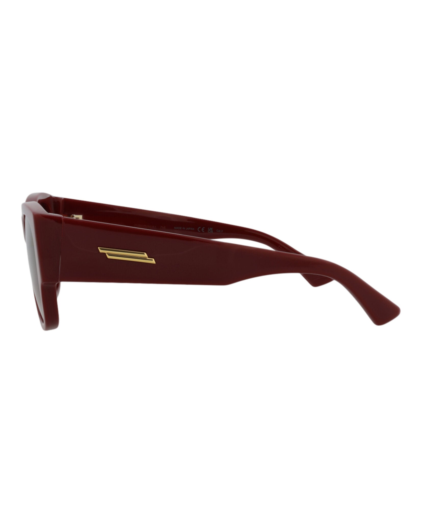 Bottega Veneta Womens Square/Rectangle Burgundy Burgundy Red Fashion Designer Eyewear