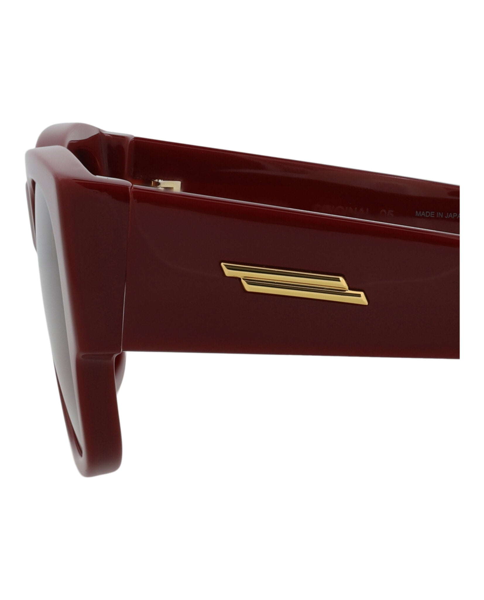 Bottega Veneta Womens Square/Rectangle Burgundy Burgundy Red Fashion Designer Eyewear
