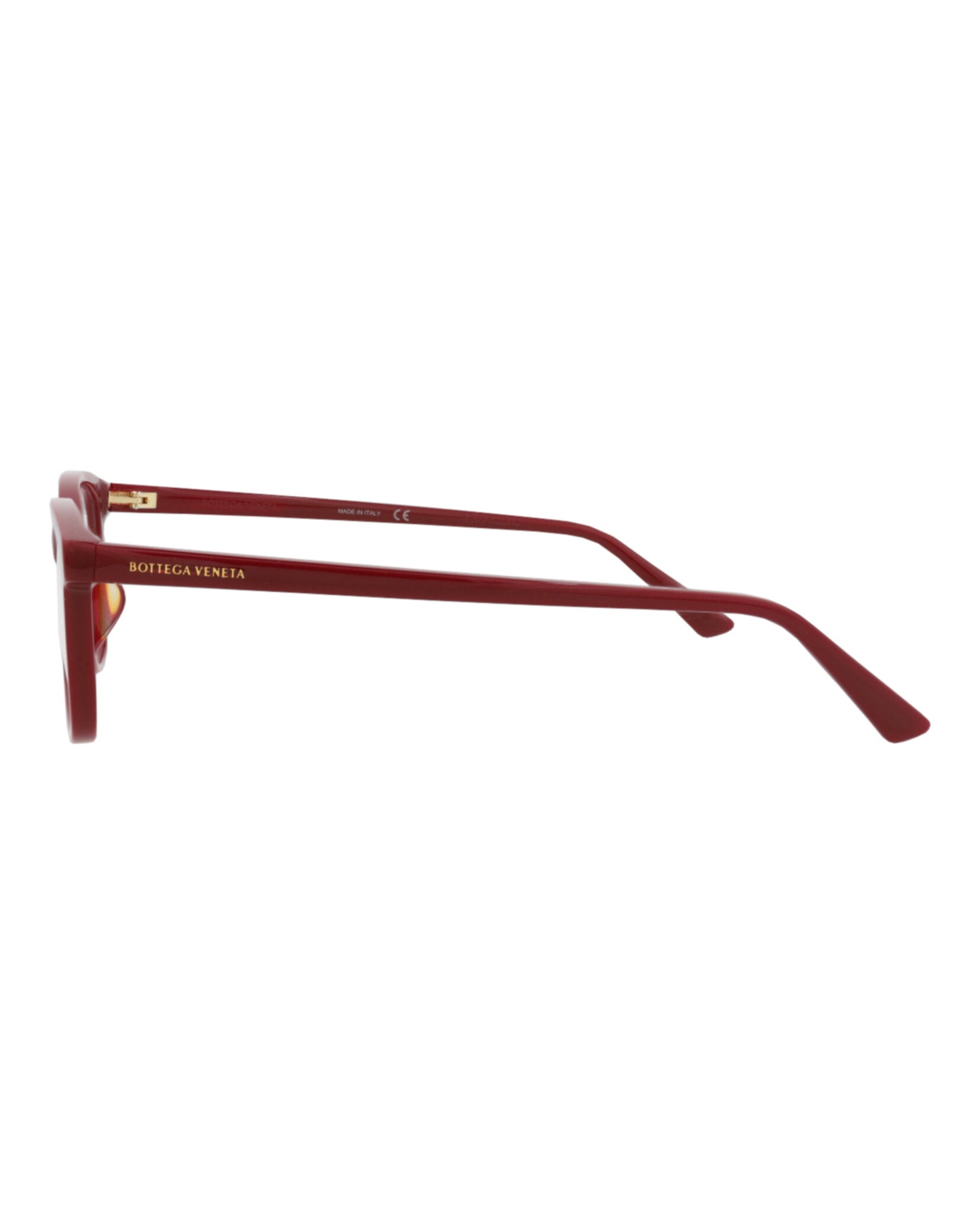 Bottega Veneta Bottega Veneta Womens Square/Rectangle Burgundy Burgundy Transparent Fashion Designer Eyewear