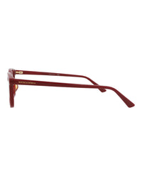 Bottega Veneta Bottega Veneta Womens Square/Rectangle Burgundy Burgundy Transparent Fashion Designer Eyewear