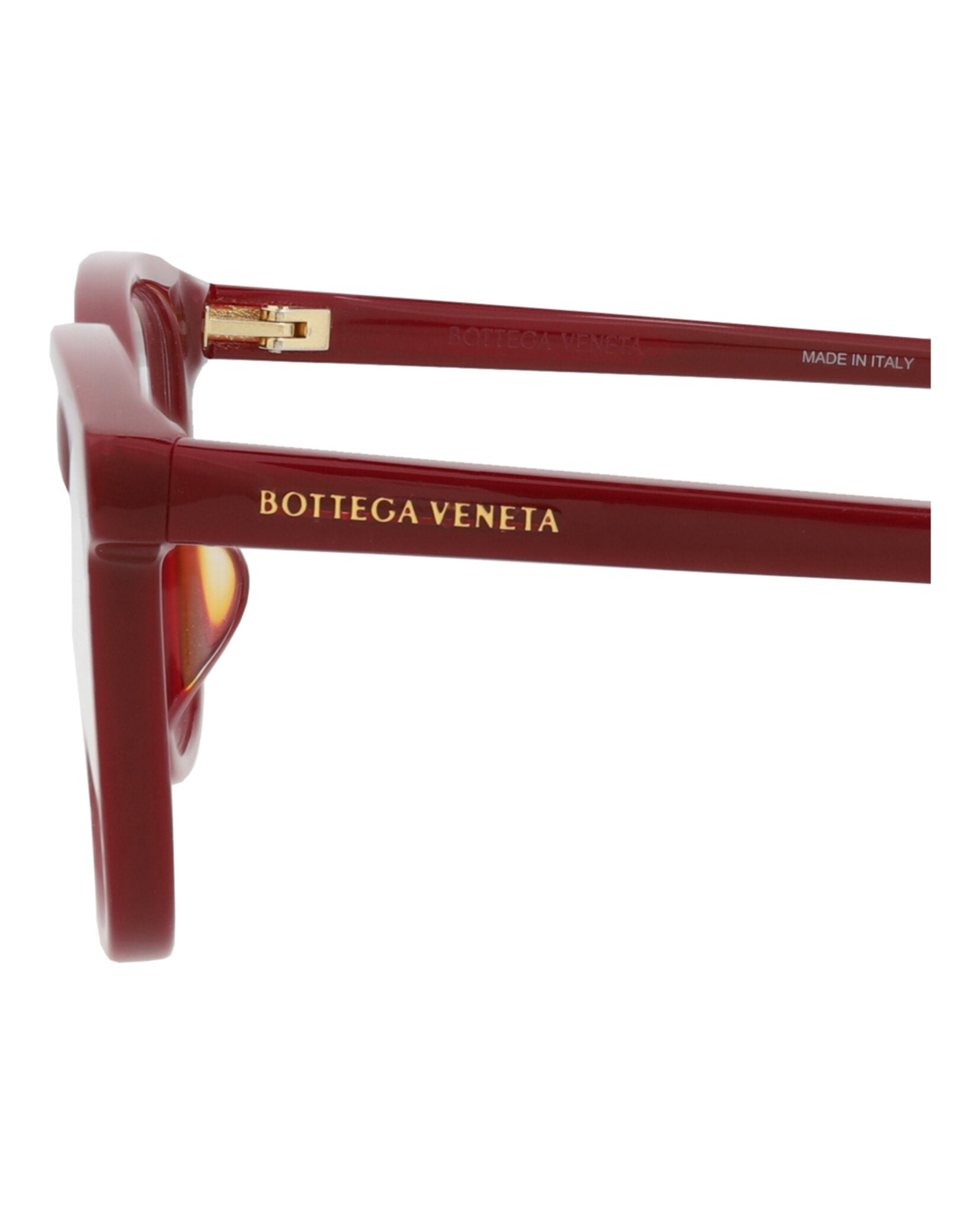 Bottega Veneta Bottega Veneta Womens Square/Rectangle Burgundy Burgundy Transparent Fashion Designer Eyewear