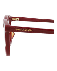 Bottega Veneta Bottega Veneta Womens Square/Rectangle Burgundy Burgundy Transparent Fashion Designer Eyewear