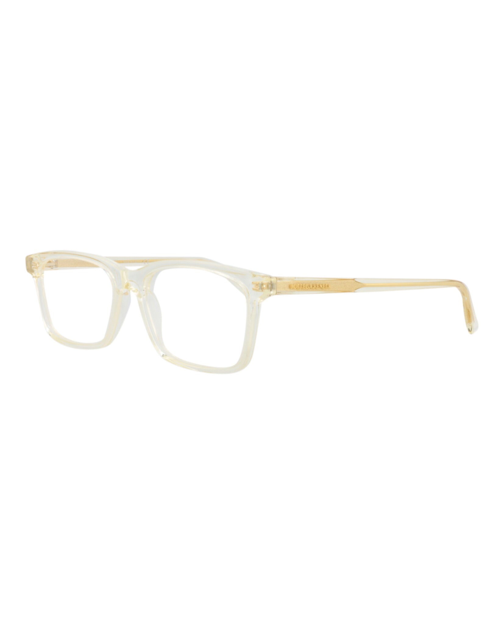 Bottega Veneta Bottega Veneta Mens Square/Rectangle Beige Beige Transparent Fashion Designer Eyewear