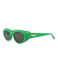 Bottega Veneta Bottega Veneta Womens Round/Oval Green Green Green Fashion Designer Eyewear