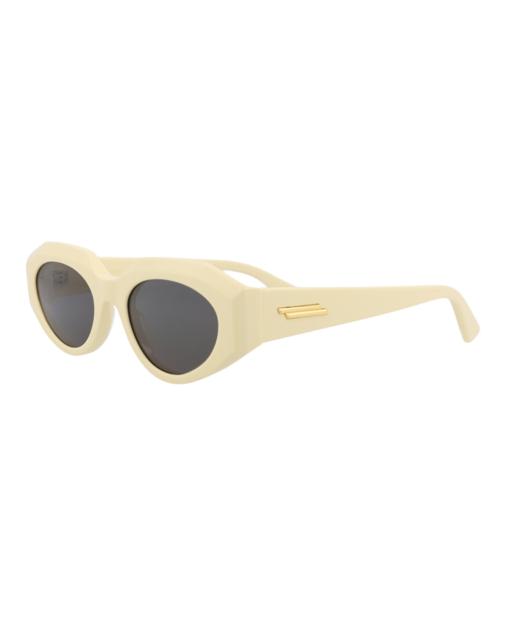 Bottega Veneta Bottega Veneta Womens Round/Oval Yellow Yellow Grey Fashion Designer Eyewear