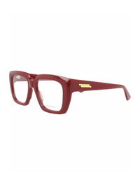 Bottega Veneta Bottega Veneta Womens Square/Rectangle Burgundy Burgundy Transparent Fashion Designer Eyewear