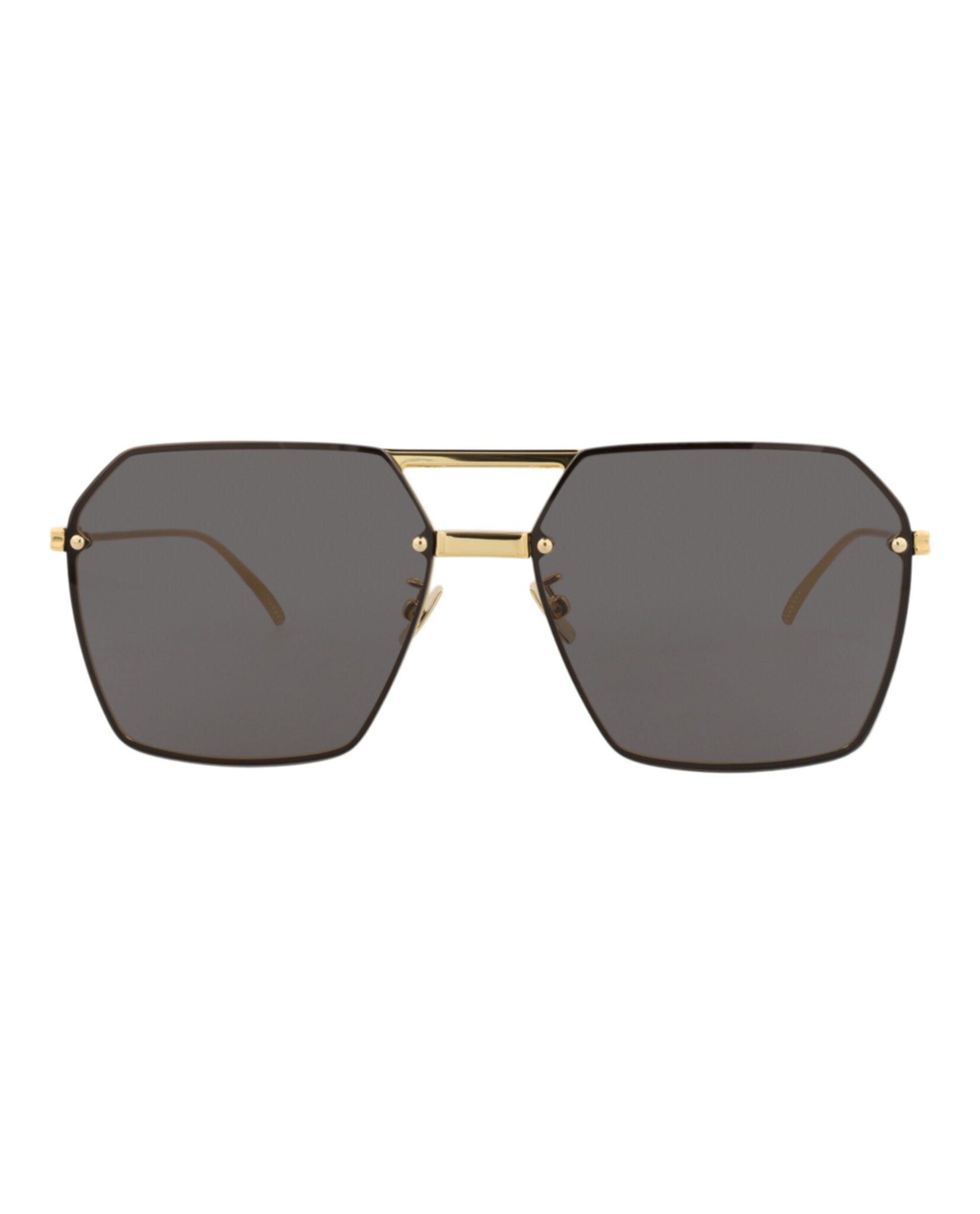 Bottega Veneta Womens Aviator Gold Gold Grey Fashion Designer Eyewear
