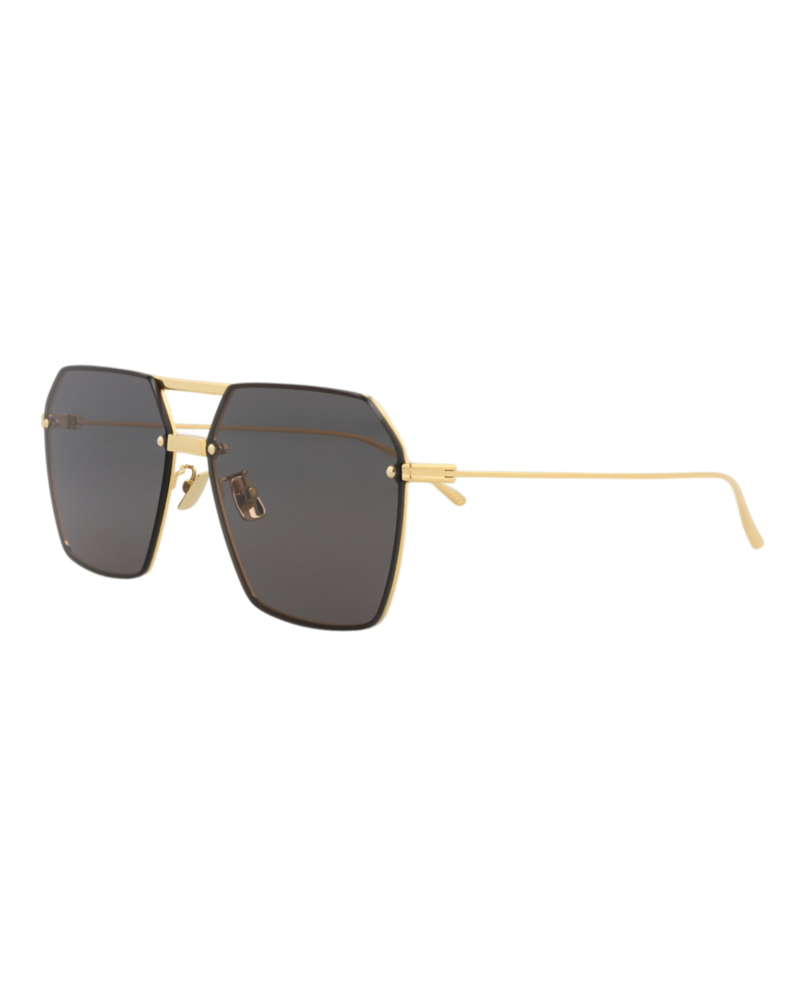 Bottega Veneta Womens Aviator Gold Gold Grey Fashion Designer Eyewear