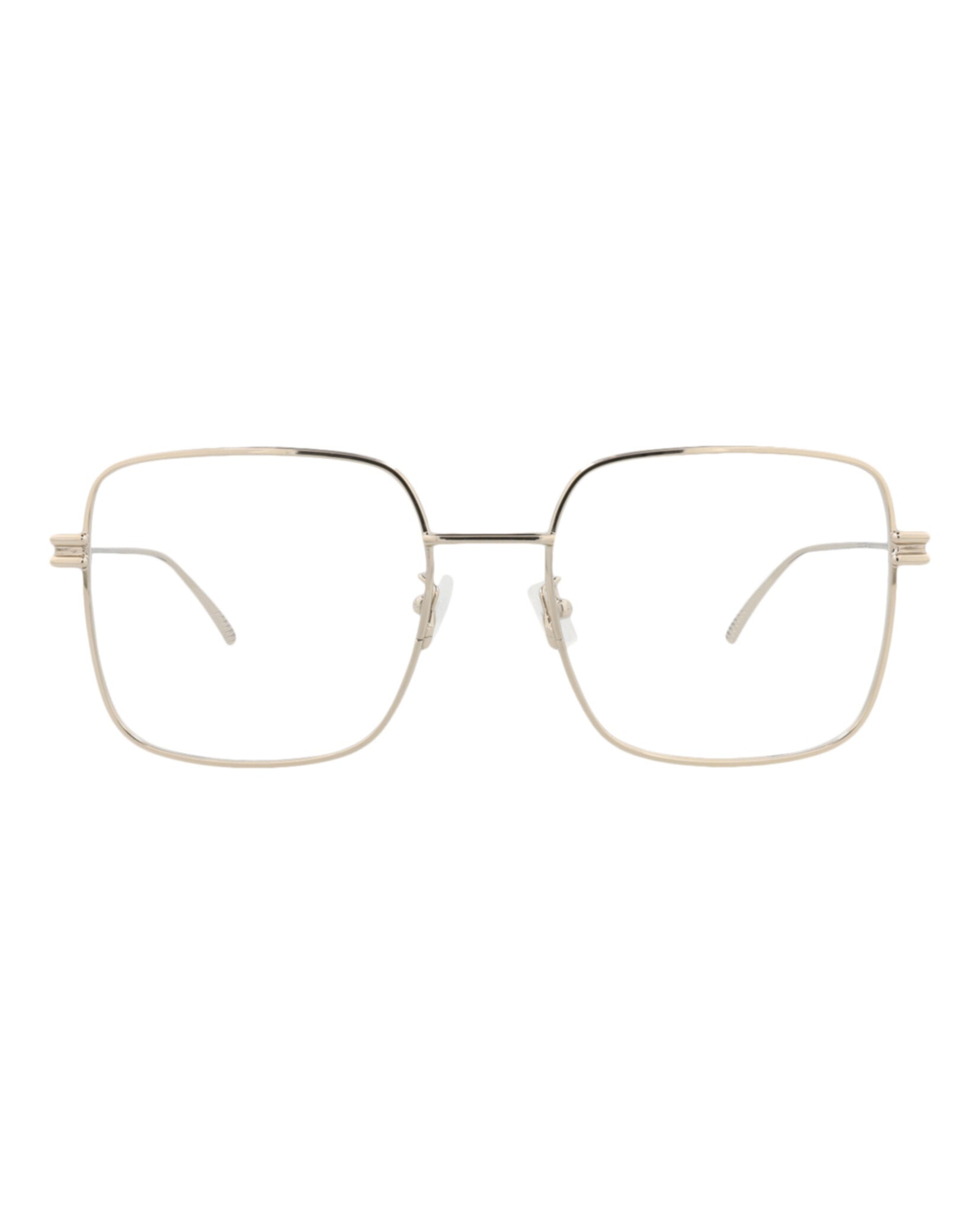 Bottega Veneta Bottega Veneta Womens Square/Rectangle Gold Gold Transparent Fashion Designer Eyewear