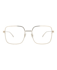 Bottega Veneta Bottega Veneta Womens Square/Rectangle Gold Gold Transparent Fashion Designer Eyewear