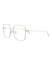 Bottega Veneta Bottega Veneta Womens Square/Rectangle Gold Gold Transparent Fashion Designer Eyewear