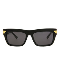 Bottega Veneta Bottega Veneta Unisex Square/Rectangle Black Black Grey Fashion Designer Eyewear