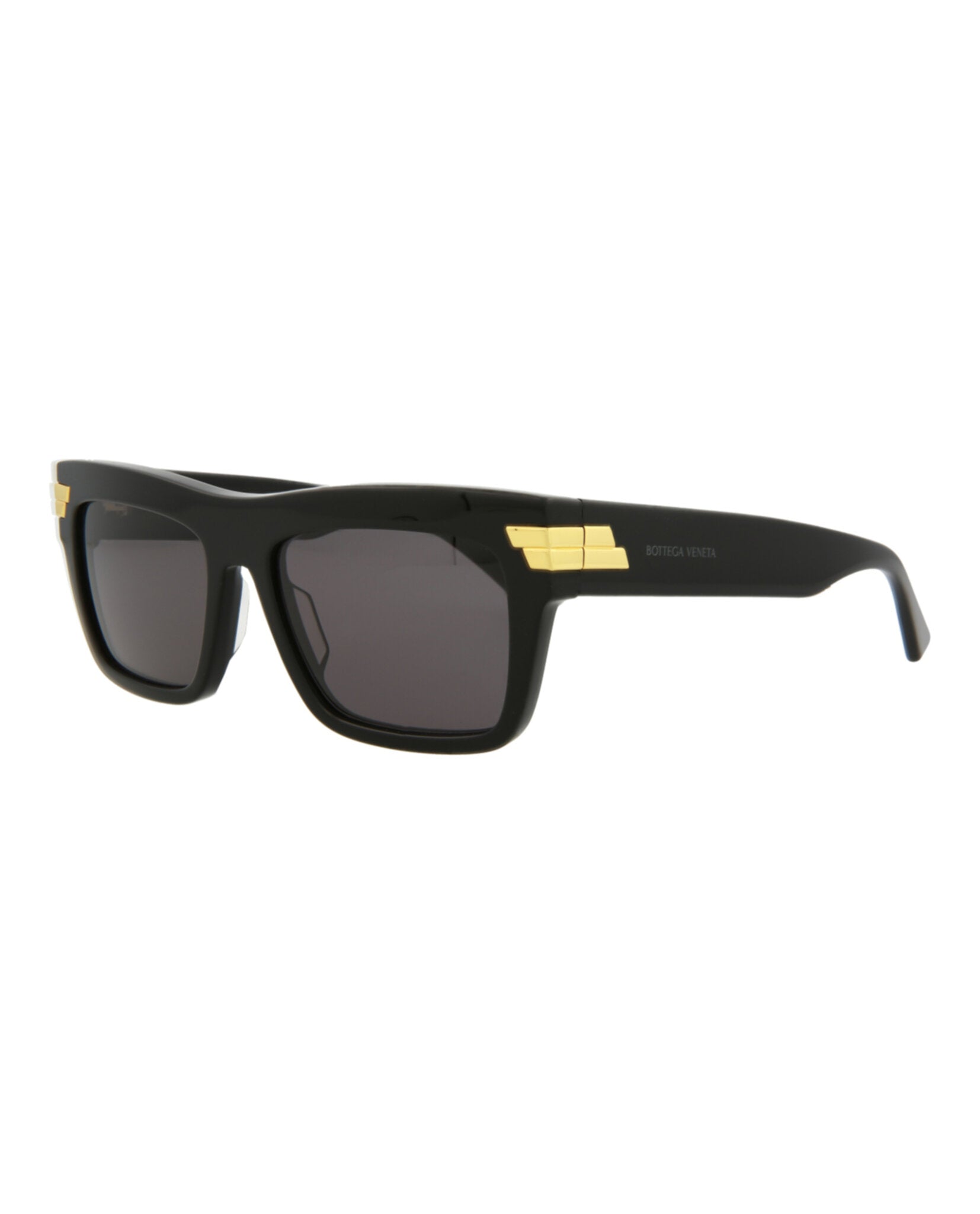 Bottega Veneta Bottega Veneta Unisex Square/Rectangle Black Black Grey Fashion Designer Eyewear