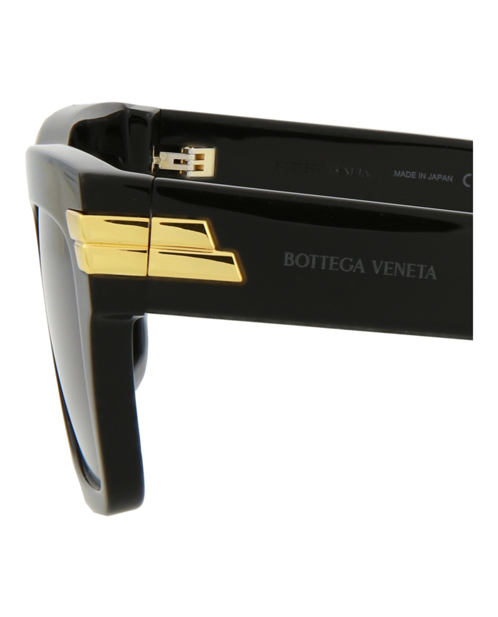 Bottega Veneta Bottega Veneta Unisex Square/Rectangle Black Black Grey Fashion Designer Eyewear