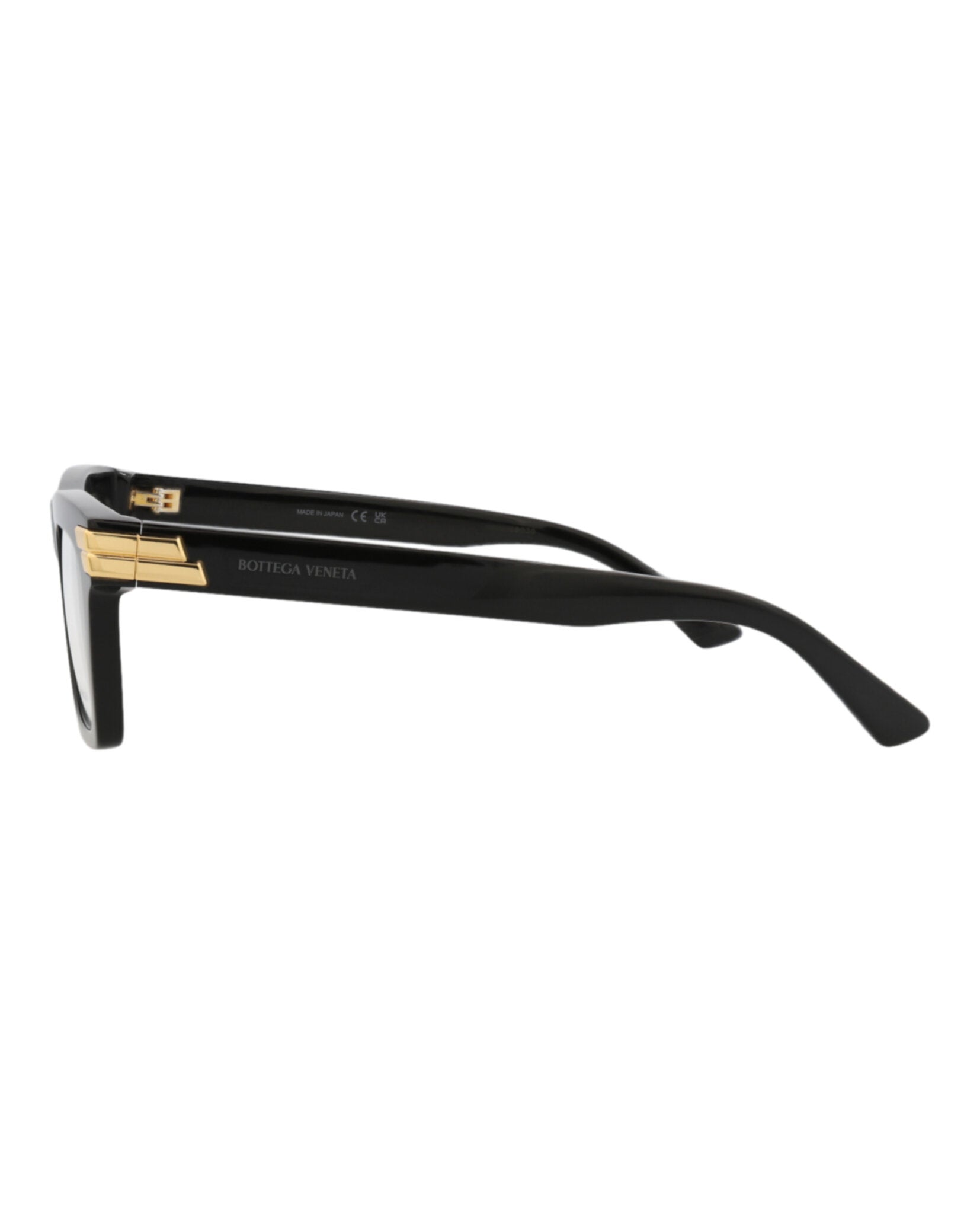 Bottega Veneta Bottega Veneta Unisex Square/Rectangle Black Black Transparent Fashion Designer Eyewear