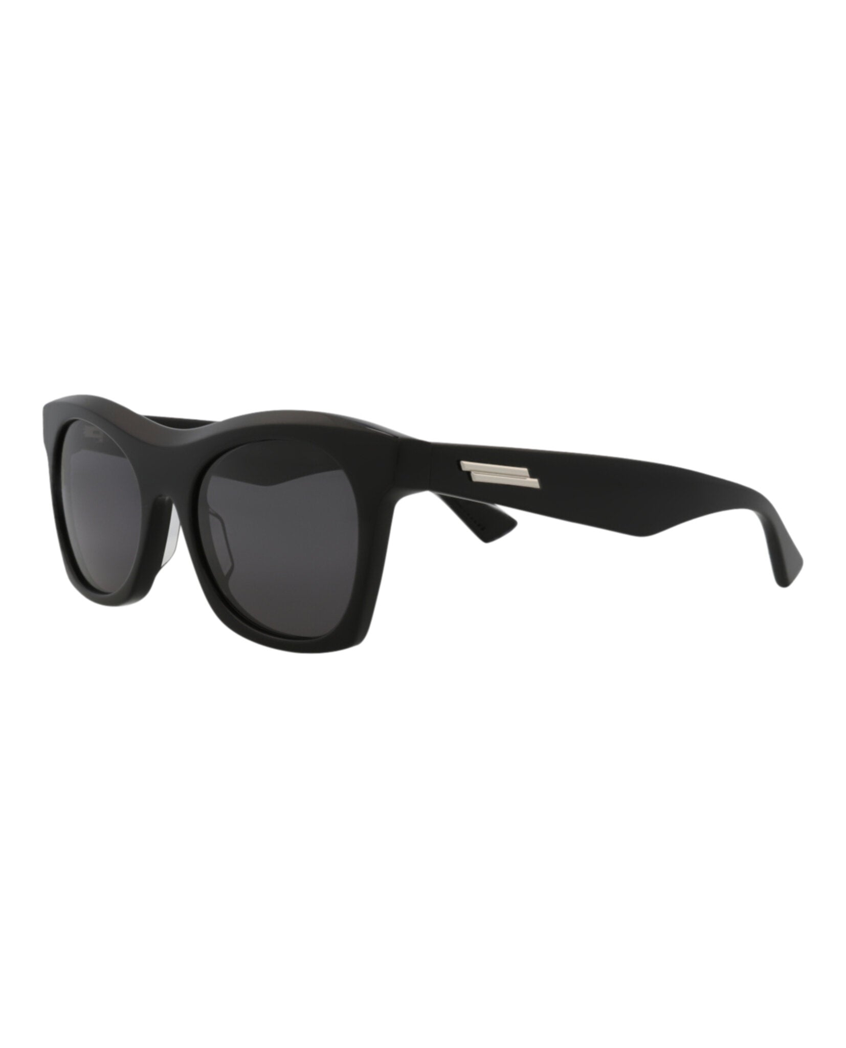Bottega Veneta Unisex Square/Rectangle Black Black Grey Fashion Designer Eyewear