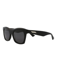 Bottega Veneta Unisex Square/Rectangle Black Black Grey Fashion Designer Eyewear