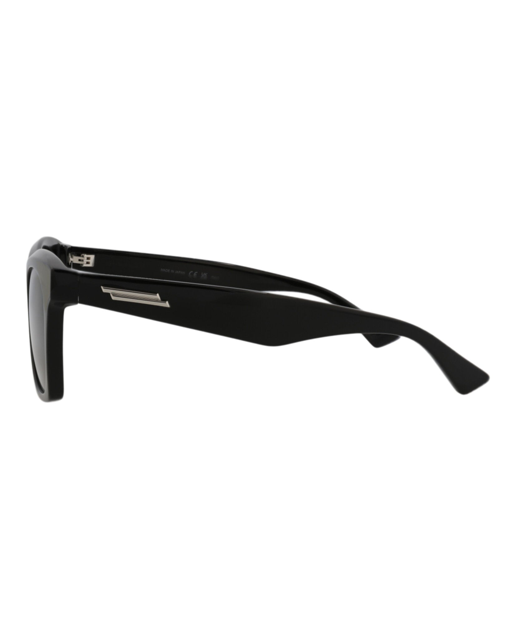 Bottega Veneta Unisex Square/Rectangle Black Black Grey Fashion Designer Eyewear