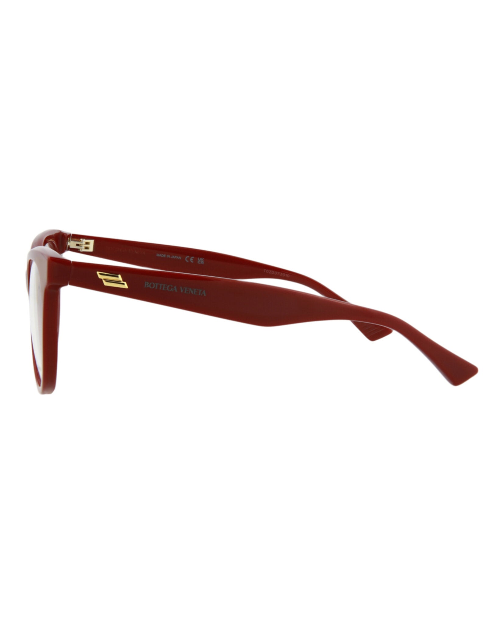 Bottega Veneta Womens Round/Oval Burgundy Burgundy Transparent Fashion Designer Eyewear