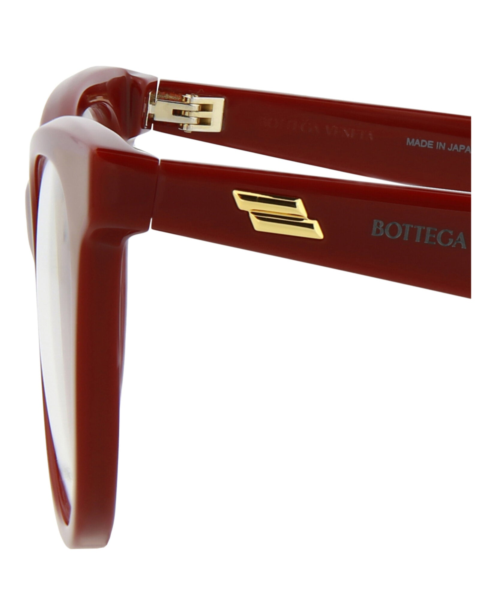 Bottega Veneta Womens Round/Oval Burgundy Burgundy Transparent Fashion Designer Eyewear