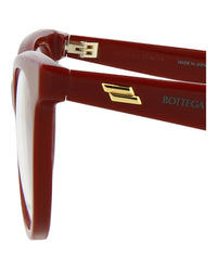 Bottega Veneta Womens Round/Oval Burgundy Burgundy Transparent Fashion Designer Eyewear