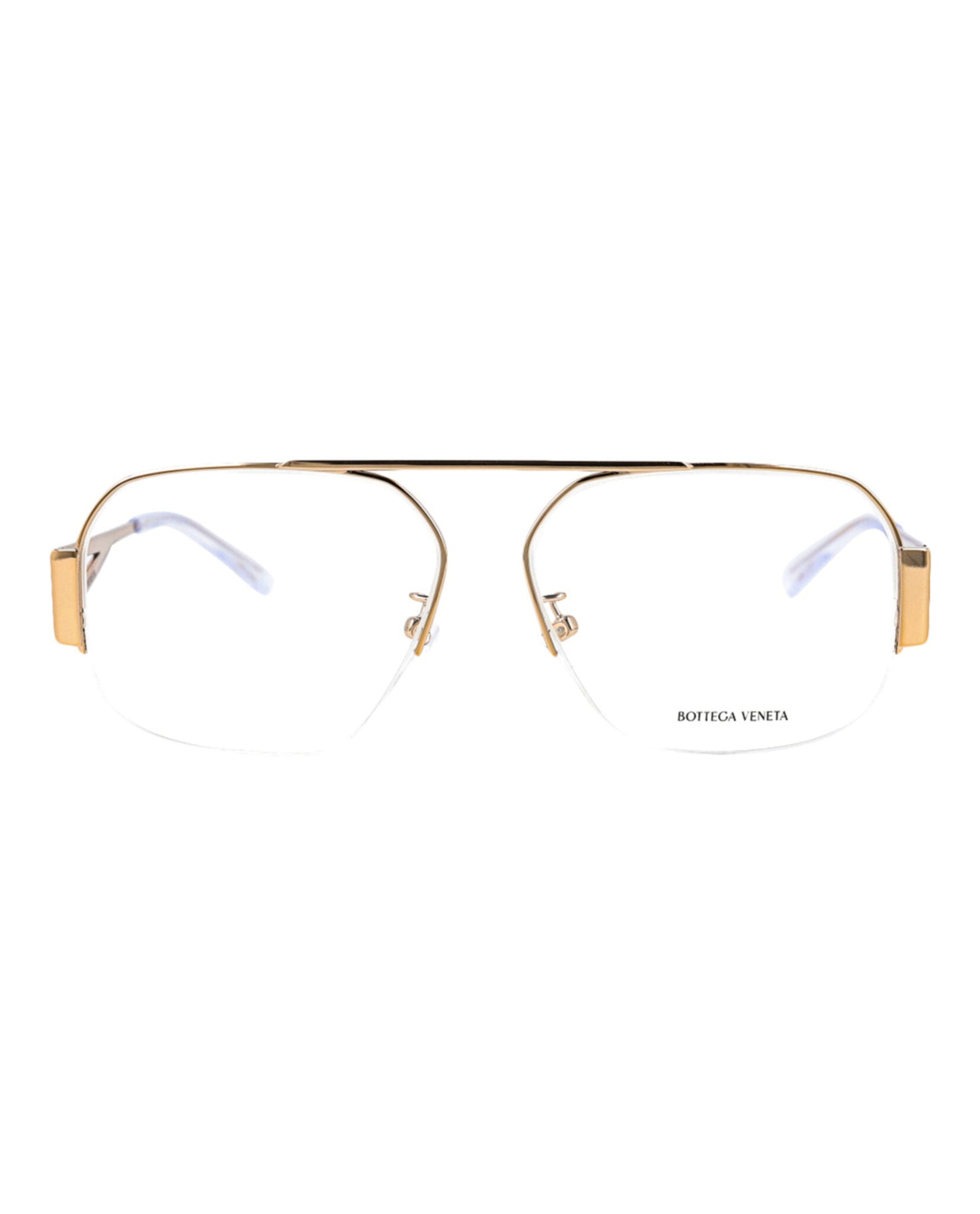 Bottega Veneta Womens Aviator Gold Gold Transparent Fashion Designer Eyewear