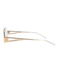 Bottega Veneta Womens Aviator Gold Gold Transparent Fashion Designer Eyewear