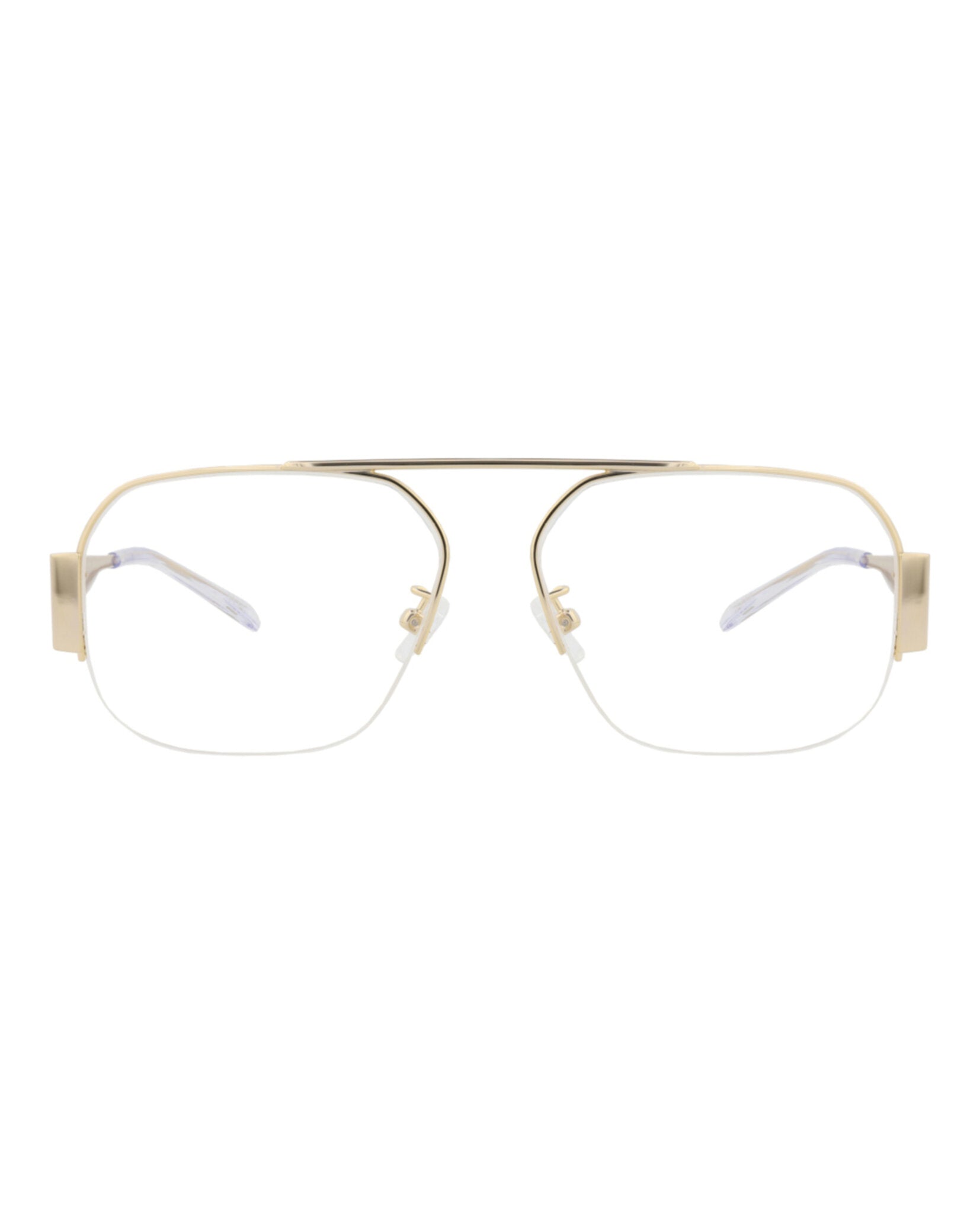 Bottega Veneta Bottega Veneta Womens Aviator Gold Gold Transparent Fashion Designer Eyewear