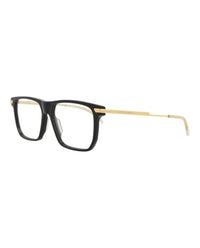 Bottega Veneta Bottega Veneta Mens Square/Rectangle Black Gold Transparent Fashion Designer Eyewear