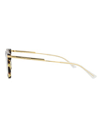 Bottega Veneta Bottega Veneta Mens Square/Rectangle Havana Gold Transparent Fashion Designer Eyewear