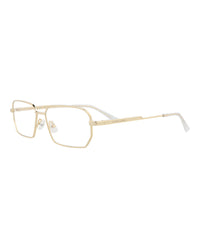 Bottega Veneta Bottega Veneta Unisex Square/Rectangle Gold Gold Transparent Fashion Designer Eyewear