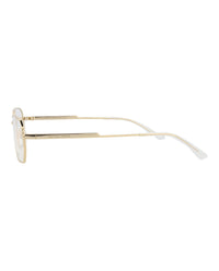 Bottega Veneta Bottega Veneta Unisex Square/Rectangle Gold Gold Transparent Fashion Designer Eyewear