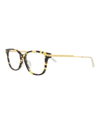 Bottega Veneta Bottega Veneta Womens Square/Rectangle Havana Gold Transparent Fashion Designer Eyewear
