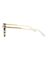 Bottega Veneta Bottega Veneta Womens Square/Rectangle Havana Gold Transparent Fashion Designer Eyewear