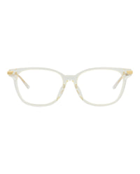 Bottega Veneta Bottega Veneta Womens Square/Rectangle Beige Gold Transparent Fashion Designer Eyewear
