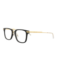Bottega Veneta Bottega Veneta Unisex Square/Rectangle Black Gold Transparent Fashion Designer Eyewear
