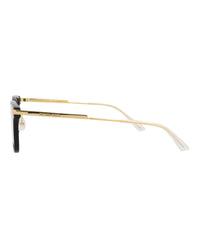 Bottega Veneta Bottega Veneta Unisex Square/Rectangle Black Gold Transparent Fashion Designer Eyewear
