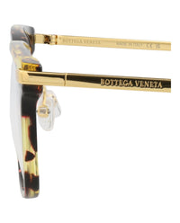 Bottega Veneta Bottega Veneta Unisex Square/Rectangle Havana Gold Transparent Fashion Designer Eyewear