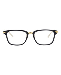 Bottega Veneta Bottega Veneta Unisex Square/Rectangle Blue Gold Transparent Fashion Designer Eyewear